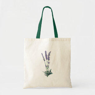 Vintage Lavender Flower Tote Bag