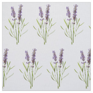 Vintage Lavender  flowers in  light lavender colou Fabric