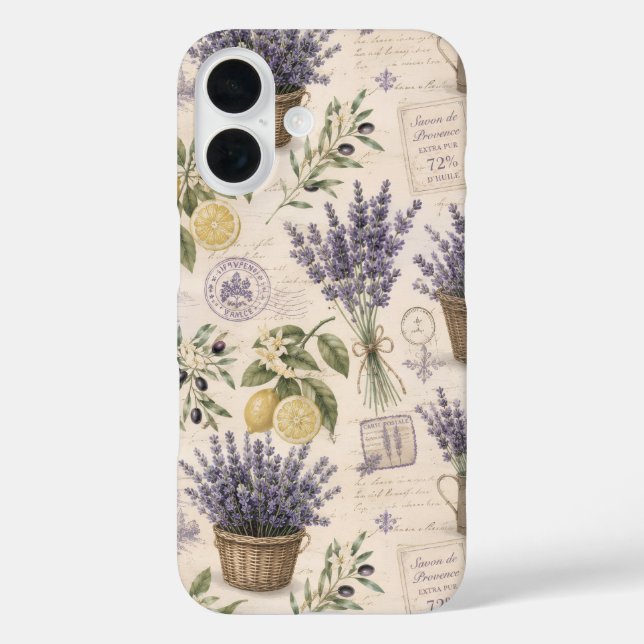 vintage lavender Iphone 16 case (Back)