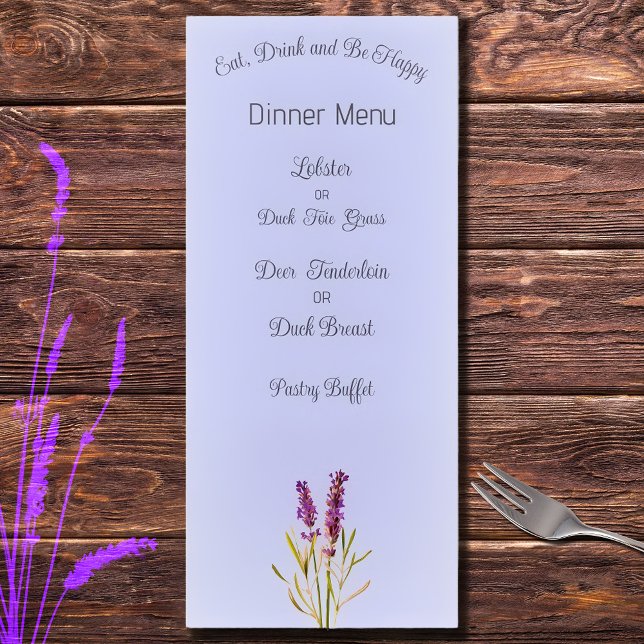 Vintage  lavender  - menu card (Creator Uploaded)