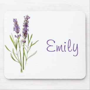 Vintage Lavender plant customisable mousepad
