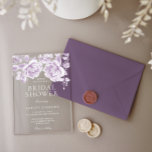 Vintage Lavender Roses Elegant Bridal Shower Acrylic Invitations<br><div class="desc">Vintage Lavender Roses Elegant Bridal Shower Acrylic Invitations

Follow our store for lots more invitations and designs</div>