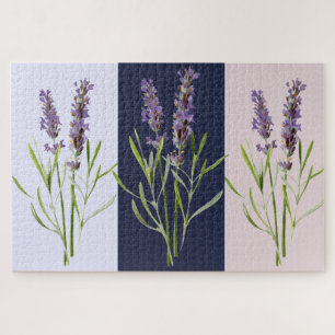 Vintage lavender triptych jigsaw puzzle