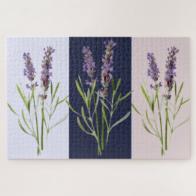 Vintage lavender triptych   jigsaw puzzle (Horizontal)