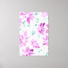 Vintage Lavender Watercolor Floral Canvas Art