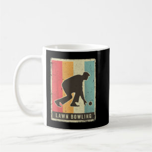 Vintage Lawn Bowling Sport Retro Poster 1426 Coffee Mug