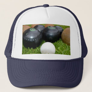 Vintage Lawn Bowls And Jack, Trucker Hat