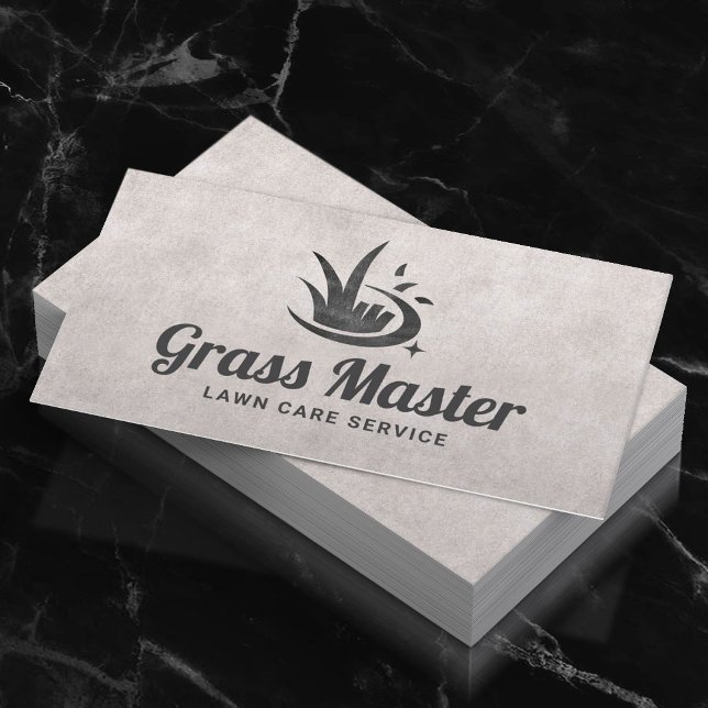 Vintage Lawn Care Logo Professional Landscaping Business Card (Creator Uploaded)