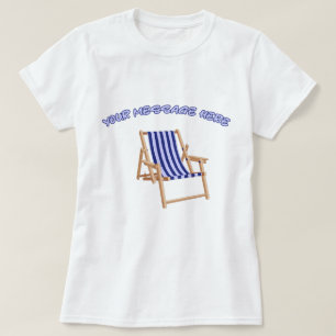 Vintage Lawn Chair Custom Message Summer Graphic  T-Shirt
