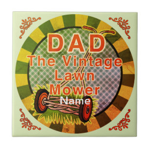 Vintage Lawn Mower  Ceramic Tile