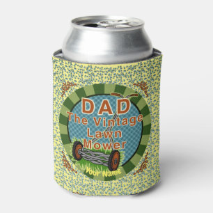 Vintage Lawn Mower custom Can Cooler
