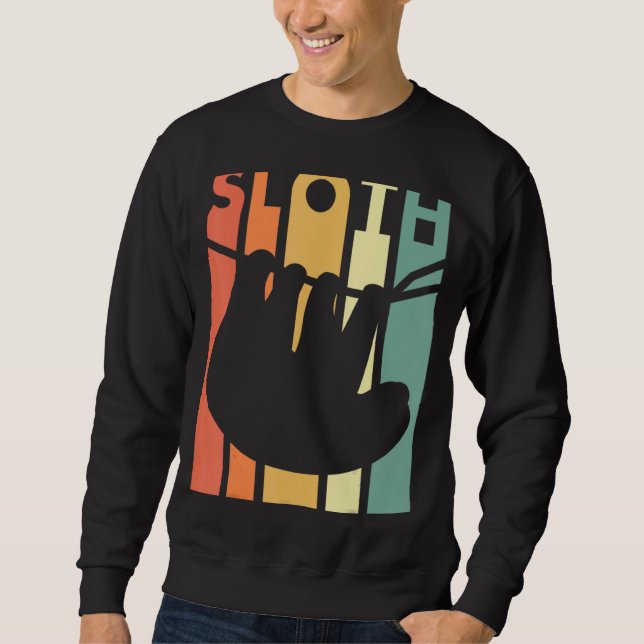 Vintage Lazy Days Napping Sloth  Idea Sweatshirt (Front)
