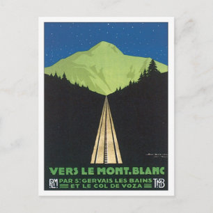 Vintage Le Mont Blanc France Postcard