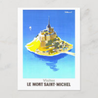 Vintage Le Mont Saint-Michel Travel Poster