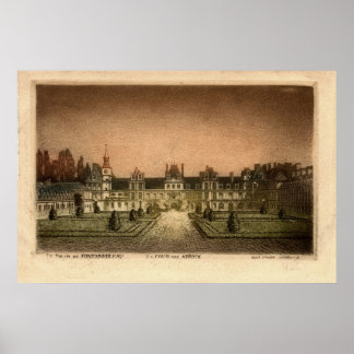 Vintage Le Palais De FONTAINEBLEAU POSTER