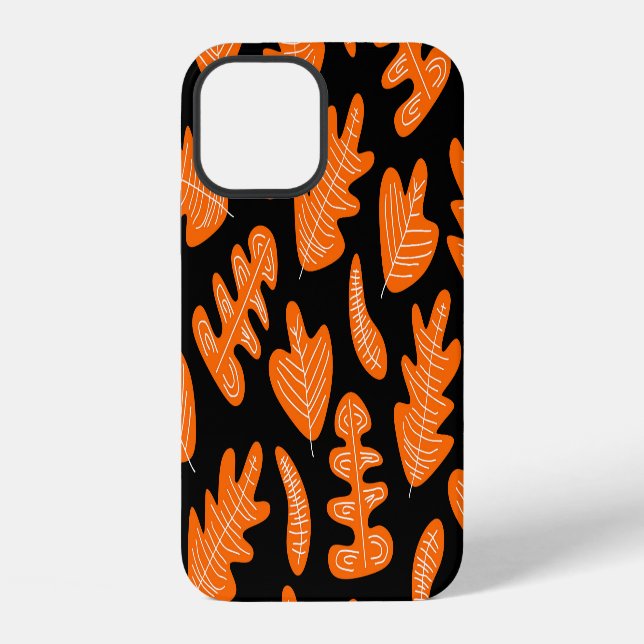 Vintage Leaf Exotic Plants Pattern iPhone Case (Back)