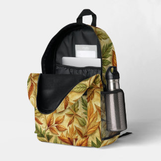 Vintage Leaf Pattern Backpack