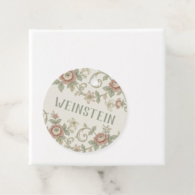 Vintage Leaf Purim Favour Tags (In Situ)