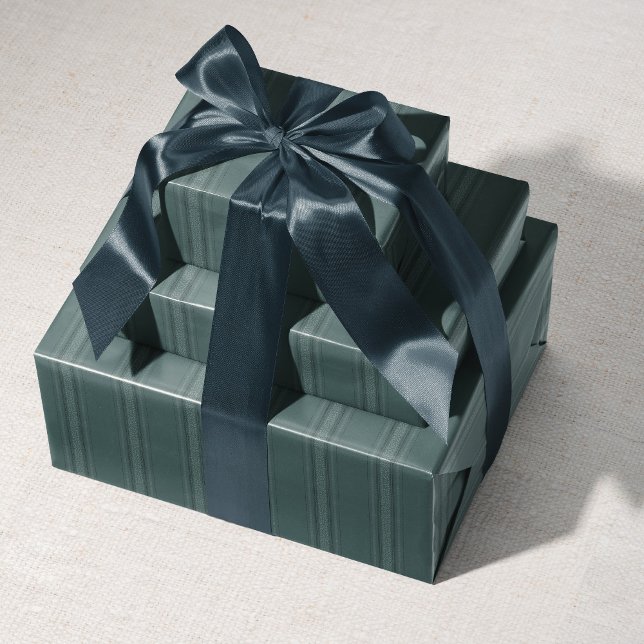 Vintage Leaf Stripe Green Wrapping Paper (Creator Uploaded)