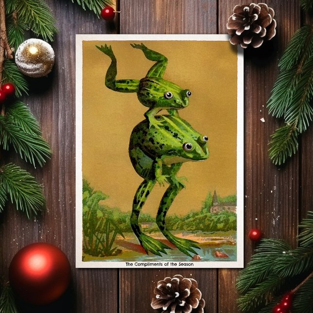 Vintage Leap Frogs Christmas Card (Creator Uploaded)