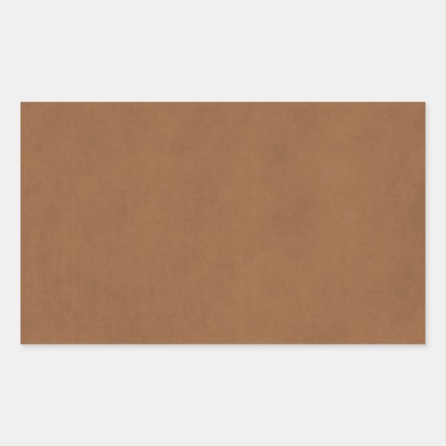 Vintage Leather Brown Parchment Paper Background Rectangular Sticker (Front)