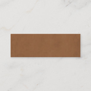 Vintage Leather Brown Parchment Paper Template Mini Business Card
