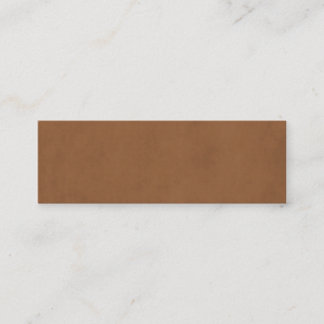 Vintage Leather Brown Parchment Paper Template Mini Business Card