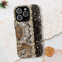 Vintage Leather Country Lace Look Women's