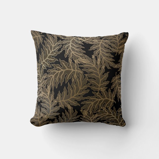 Vintage leaves Baroque  Cushion (Front)