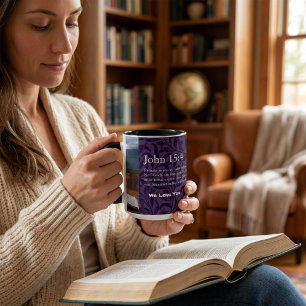 Vintage Leaves Christian Gifts for Women Violet Mug