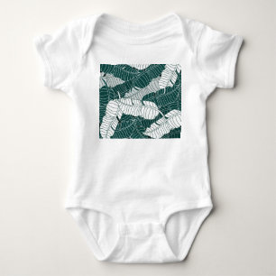 Vintage Leaves Pattern Background Baby Bodysuit