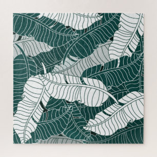 Vintage Leaves Pattern Background Jigsaw Puzzle