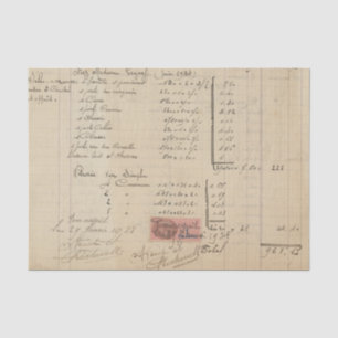 Vintage Ledger Reciept Tissue Paper