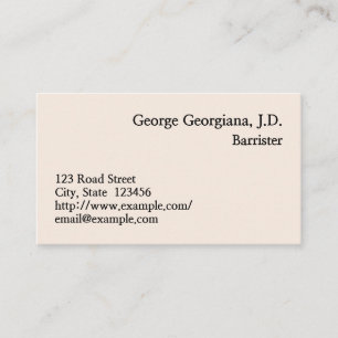 Vintage, Legal Professional Business Card