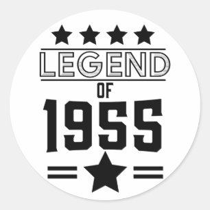 vintage legend of 1955 classic round sticker