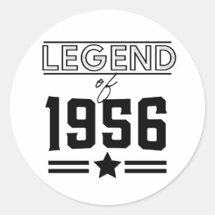 Vintage Legend of 1956 Classic Round Sticker