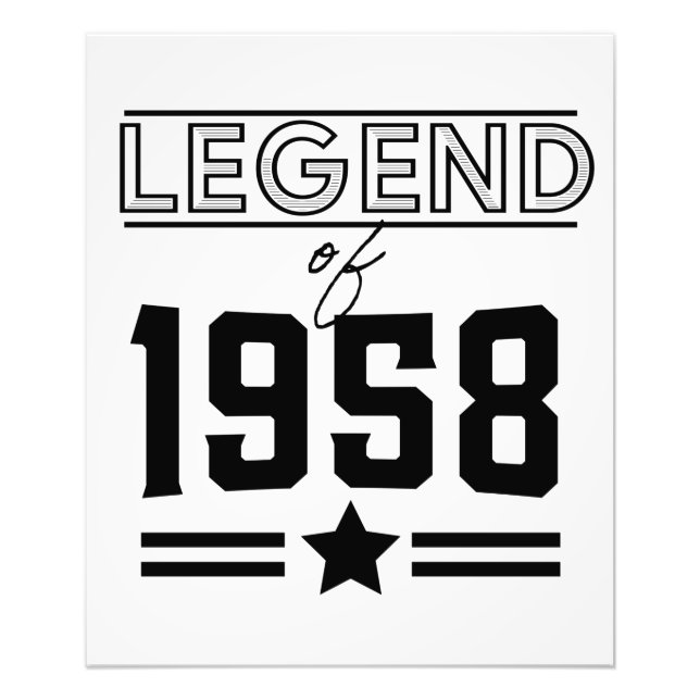 Vintage Legend of 1958 Photo Print (Front)