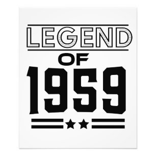 vintage legend of 1959 photo print