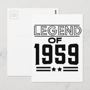vintage legend of 1959 postcard