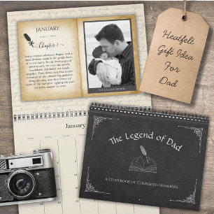 Vintage Legend of Dad Photo Storybook 2027 Calendar