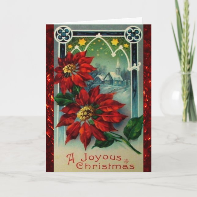 Vintage Legend of the Poinsettia Christmas Card (Front)