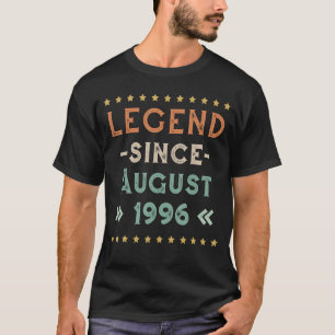 Vintage Legend Since August 1996 Birthday Men Wome T-Shirt