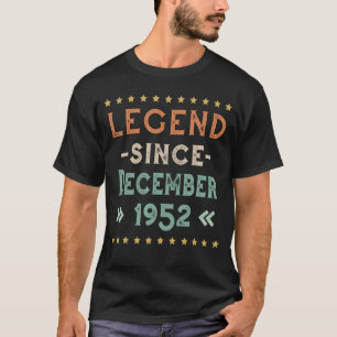 Vintage Legend Since December 1952 Birthday Men Wo T-Shirt