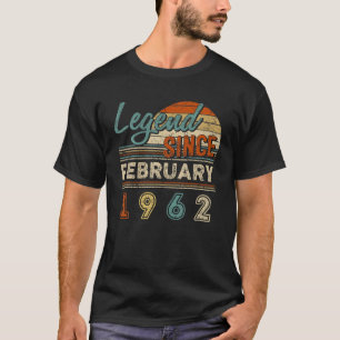 Vintage Legend Since February 1962 60 Year Old Bir T-Shirt