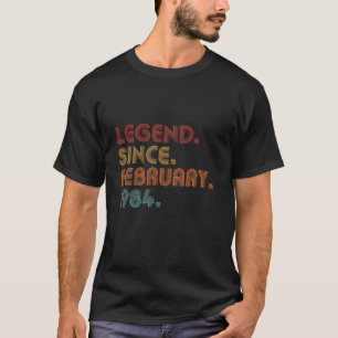 Vintage Legend Since February 1984 Retro 39Th Birt T-Shirt