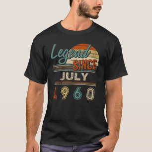 Vintage Legend Since July 1960 62 Year Old Birthda T-Shirt
