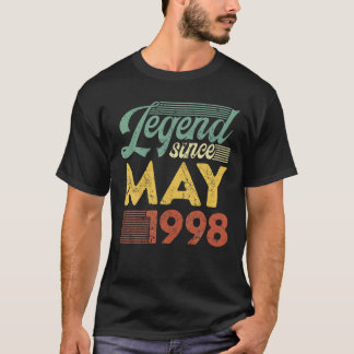 Vintage Legend Since May 1998 Birthday T-Shirt