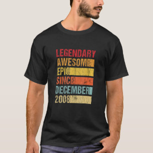 Vintage Legendary Awesome Epic Since December 2008 T-Shirt