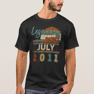 Vintage Legendary Since July 2011 11 Year Old Birt T-Shirt
