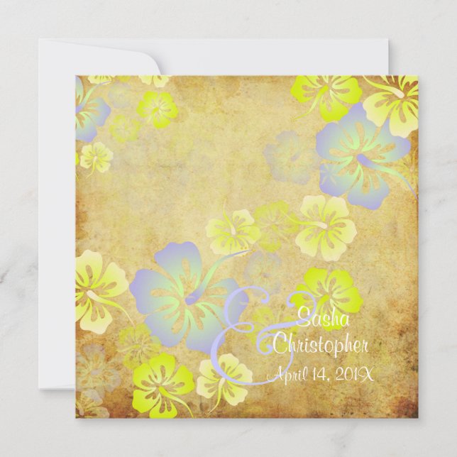 Vintage/Leis/Luau/hibiscusWedding Invitations (Front)